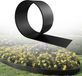 UISEBRT Bordure d'herbe flexible noire, 5 mètres de long, 15 cm de haut. Bordure de jardin en métal pour pelouse, bordure de tonte et parterres de fleurs