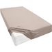 BIBERNA Drap-housse jersey-élasthanne, hauteur de bonnet de 25 - 35 cm. (Brun clair, 90-100 x 200-220 cm)