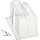 NATURE Afsluitstuk voor modulaire kas, 22 x 21,5 x 40 cm, UV-bestendig PVC, inclusief 3 grondankers