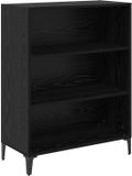 vidaXL Dressoir Zwart Eiken 69,5 x 32,5 x 90 cm Bewerkt Hout