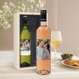 Maison de la Surprise Coffret vin avec étiquette imprimée - Syrah et Sauvignon Blanc