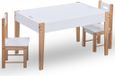 Table et chaises pour enfants 3 pièces tableau noir noir et blanc