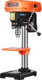 VEVOR 203,2 mm Tafelboormachine, 500 W Inductiemotor, Kolomboormachine met Regelbaar Toerental van 500 Tot 2500 Tpm, 0-45° Kantelbare Werktafel, Led, Tafelboormachine voor Hout En metaal