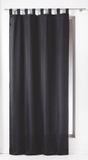 Wicotex Gordijn met lussen 140x260cm uni polyester zwart