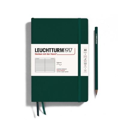 Leuchtturm Leuchtturm Notitieboek A5 Softcover Forest Green Gelinieerd