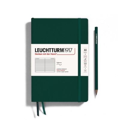Leuchtturm Notitieboek A5 Softcover Forest Green Gelinieerd