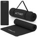Actiget Tapis de yoga - Extra épais - Sangle de transport incluse - 183 x 61 x 1,5 CM - Noir