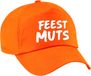 Bellatio Decorations Feestmuts Fun verkleed petje - oranje - voor dames en heren - team baseball cap - carnaval - uitje - feestkleding