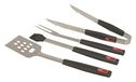 Merry Excelsa Grillset 4-delig, roestvrij staal, zwart/rood, 4 stuks