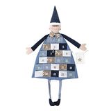 Rayher 46455376 Adventskalender om te vullen, stof, koningsblauw, 118 x 53 cm