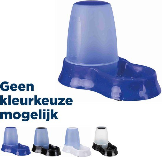 TRIXIE Voer- en Waterdispenser Kunststof Assorti - 0,6 L - Diverse Kleuren