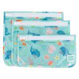 Bumkins - Reistasjes met transparante voorkant (3 stuks) - Ocean Life