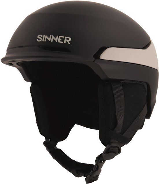 SINNER ZERMATT Unisex Skihelm - MATTE Zwart-MATTE LIGHT GREY - Maat M, 55-58 cm