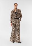 COMMA s.Oliver Broek W32 X L34 Dierenprint Zwart