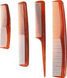 Merkloos / Sans marque Koopman International Professionele haarstyling kunststof kappers kammen set - 4 delig - bruin