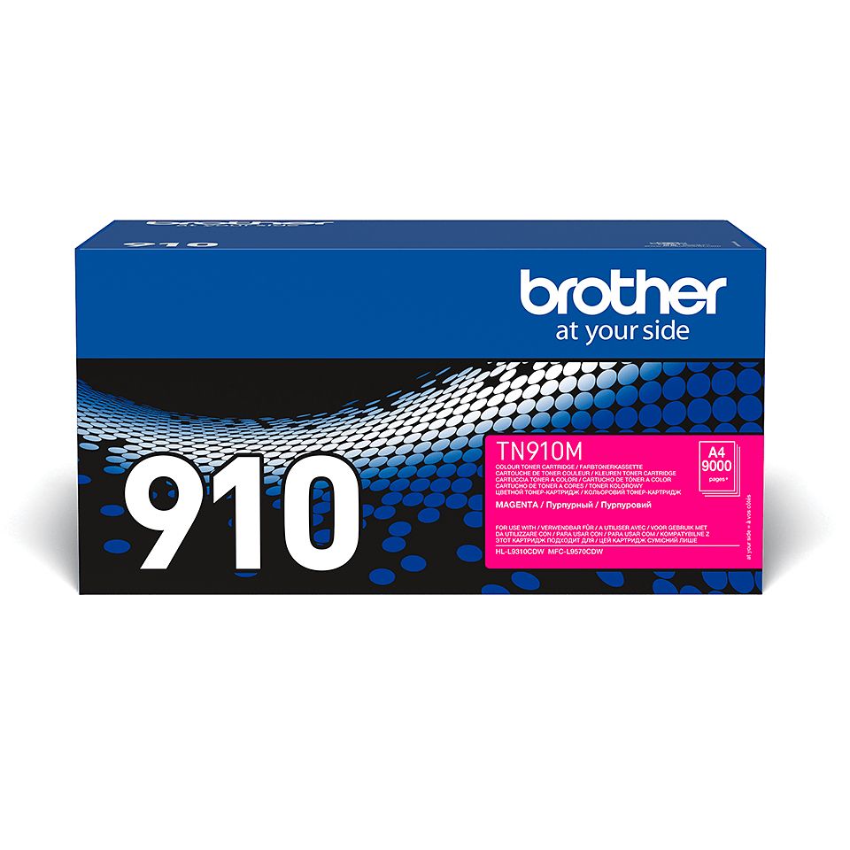 Brother TN-910M Magenta Toner Cartridge - Original - 9000 Pages