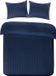 Papillon Uni Satijn Dekbedovertrek - Eenpersoons - 140x200/220 cm - Navy