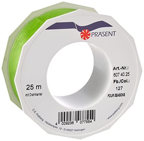 C.E. Pattberg Präsent Organza Lint 40 mm 25 m Limoen Groen