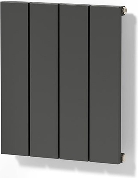 Maxaro Aluminium Designradiator Jupiter Donkergrijs Metallic 292 Watt 37,5x50cm Verticaal