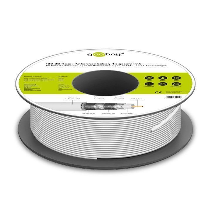 Goobay 74021 Coax Kabel - 100m - 75 Ohm