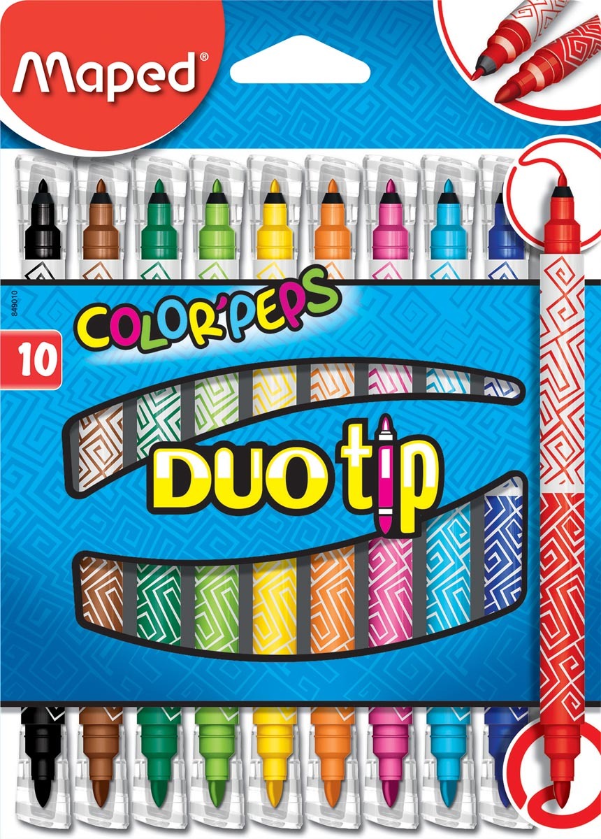 Maped Office viltstift Color Peps Duo Tip doos met 10 stuks