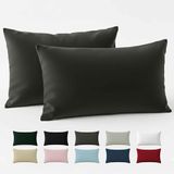 Dreamzie Taie d'oreiller 40x60 Coton Renforcé (set van 2) - Anthracite
