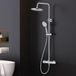 Système de douche sans marque thermostat - Ensemble de douche de pluie - Douche relaxante - Température de sécurité - 25 cm tête - Chrome