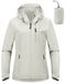 Icecat Veste de pluie femme - Imperméable et respirante - Gris clair - 3XL