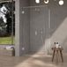 Fortifura Galeria Douchecabine - 90x100x200cm - scharnieren - deurgreep - stabilisatiestang - vlak - helder veiligheidsglas - chroom