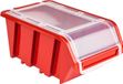 20 pièces boîtes empilables, boîtes de rangement en plastique, empilable, boîte de tri, boîte avec couvercle, 120x195x90, rouge