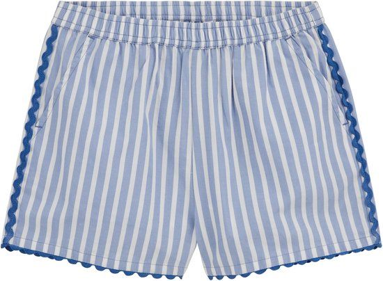 WE Fashion Meisjes short met streepprint en embroideries