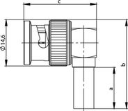 Telegärtner 100023340 BNC-connector Stekker, haaks 50 Ω