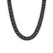 Lucardi Heren Stainless steel herenketting gourmetschakel - Ketting - Staal - Zwart - 56 cm