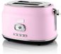 Westinghouse Retro Broodrooster – 2 Sneden – Extra Brede Sleuven – Warmhoudrek – 815W – Roze