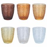 Villa d'Este Home Tivoli Set van 6 waterglazen 300 ml granaatappel chocolade