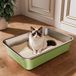 Merkloos Kattenbak RVS, open model, 50 x 35 x 10 cm, antiaanbaklaag