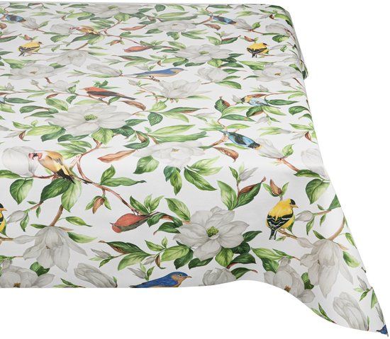 ANRO Tafelkleed Kolibrie Meerkleurig Ovaal 180x140cm Rechte rand Afwasbaar Waterafstotend