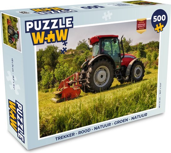 MuchoWow Puzzel Trekker - Rood - Natuur - Groen - Platteland - Legpuzzel - Puzzel 500 stukjes - Sinterklaas cadeautjes - Sinterklaas voor grote kinderen