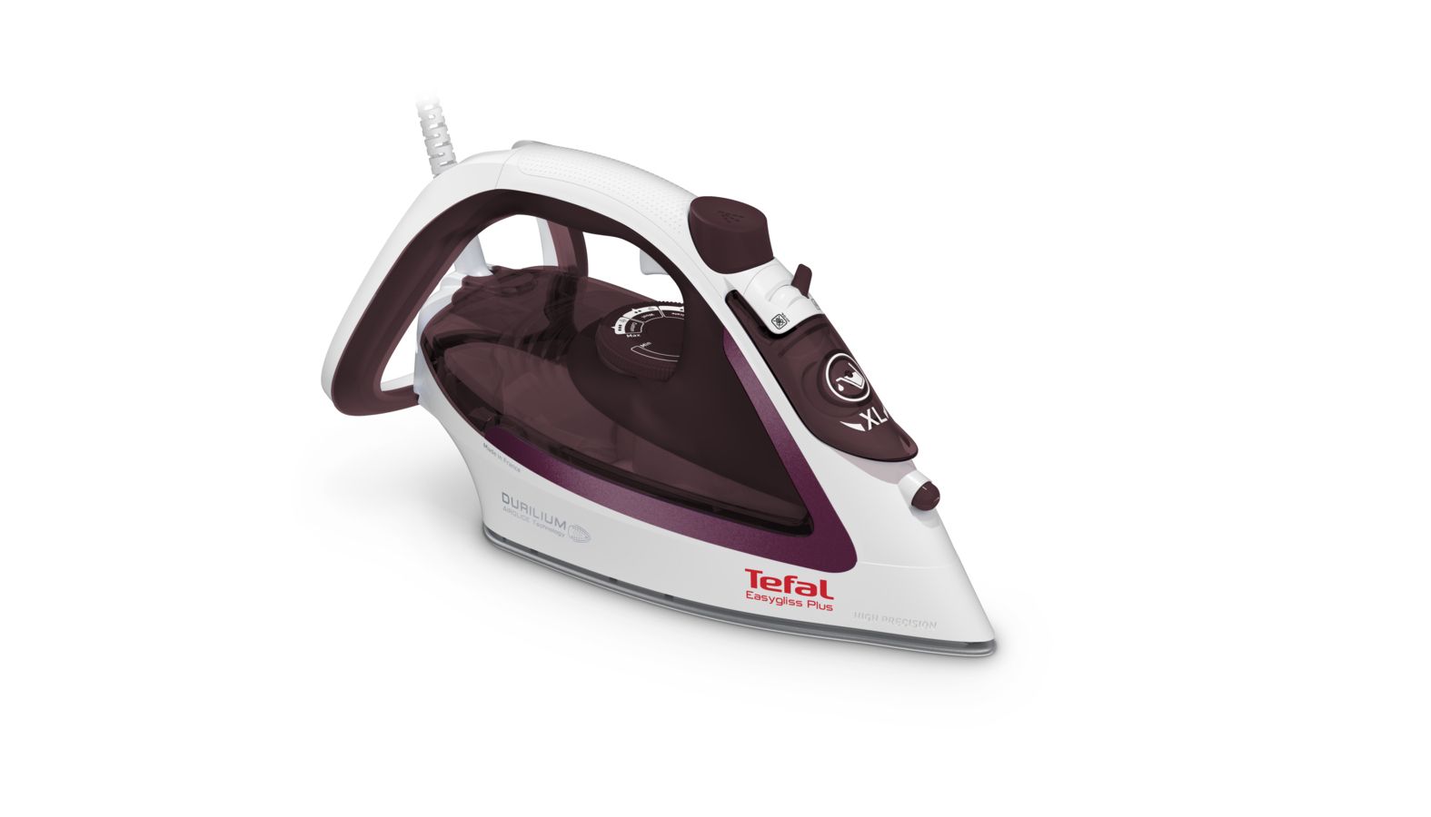 Tefal EasyGliss Plus FV5714 - Dry & Steam Iron - 2400W - Bordeaux/White