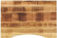 vidaXL Bureaublad met ronding 80x50x2,5 cm massief ruw mangohout
