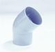 Dyka Bocht 1x mof 1x verjongd spie 45° PVC grijs keurmerk BRL2012 80mm