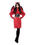 Economy Smiffy's Zwart-rood duivel Halloween kostuum voor dames - Small