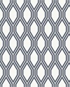 Dutch Wallcoverings Insignia Diamond Geo wit/blauw 24504