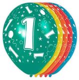 Folat Ballon 1 jaar Multi 5 stuks