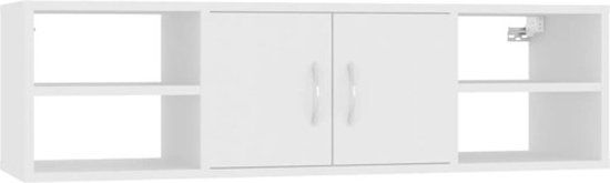 vidaXL Wandschap 102x30x29 cm bewerkt hout wit