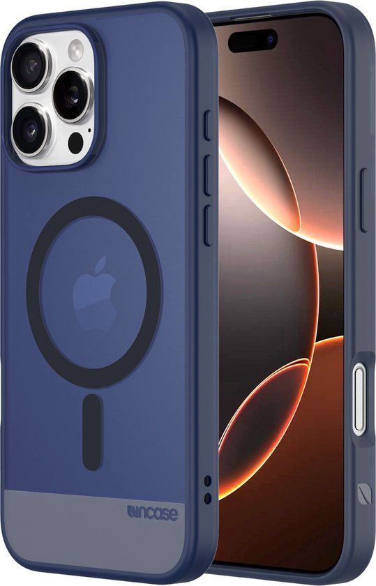 Incase Slim hoesje iPhone 16 Pro Max – Lichtgewicht en ultra-dun – Volledige poorttoegang – 2,4 meter valbescherming - Blauw