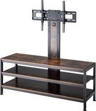 pro.tec TV-beugel Stockholm met TV meubel 120x40x90/99/108 cm zwart en eikenkleurig rustiek