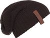 Knit Factory Coco Bonnet tricoté Hommes & Femmes - Bonnet ample - Marron foncé - Bonnet d'hiver chaud - Unisexe - Taille unique