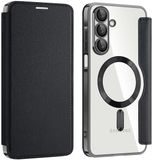 Techsuit Hoesje geschikt voor Samsung Galaxy A18/A17 - SmartMag Book Wallet Case - Geschikt voor MagSafe - Zwart