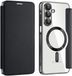 Techsuit Hoesje geschikt voor Samsung Galaxy A18/A17 - SmartMag Book Wallet Case - Geschikt voor MagSafe - Zwart